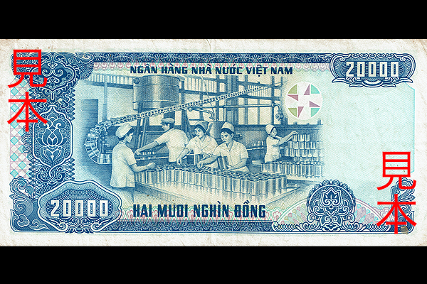 ベトナム旧紙幣 50000 20000ドン 50,000ベトナムドン紙幣 Nam Muoi