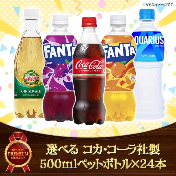 選べる コカ・コーラ社製 500mlペットボトル×24本【目録引換券