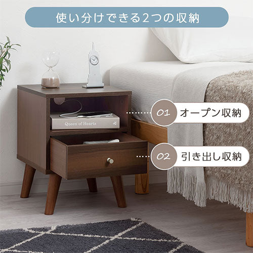 引き出し付きサイドテーブル テーブル サイドテーブル おしゃれ ぼん