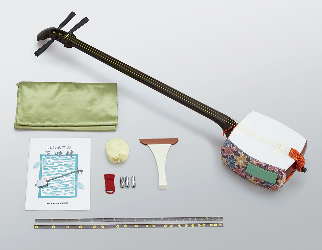 三味線本体とケース、楽譜セット 三味線＆ケース（オプション：楽譜etc.）