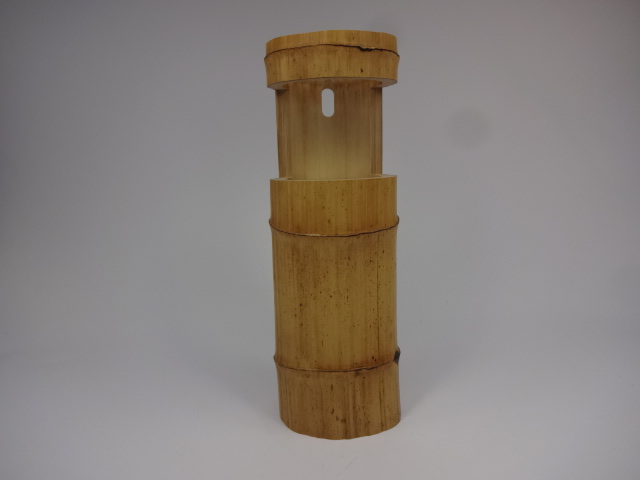 茶道具 竹花入れ 東大寺 二月堂焼印 竹花入 竹一重切花入れ 花器 茶道具