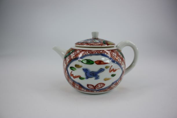 茶道具・古道具・煎茶道具・急須・平安瑞光・金彩色絵急須 茶道具