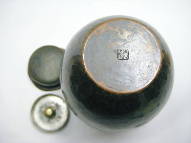 玉川堂 オンラインショップ 銅製 鎚起銅器 玉川堂造 松葉刻茶合 共