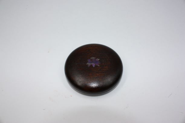 茶道具・古道具・香合・石地塗・桐螺鈿香合・夏目 有彦造 茶道具