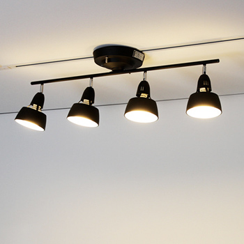 リモコン式 可動型3灯式シーリングスポット ブラック リモコン式 可動