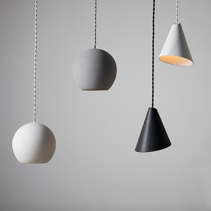 セラミック 小型ペンダントランプ 円錐型 | 全3色【Cone】｜照明の