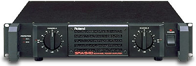 Roland SRA540 stereo power amplifier. Free data sheet by GB Audio