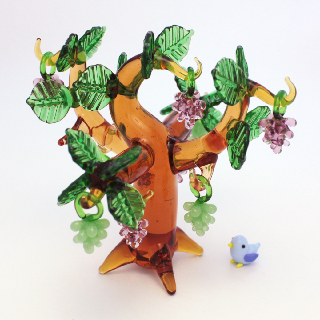 ショップ ガラス細工 葡萄のオブジェ ガラス細工の葡萄のオブジェです