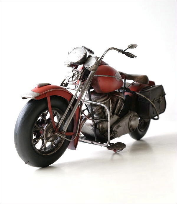 置物 オブジェ バイク おもちゃ アンティーク調 おしゃれ レトロ