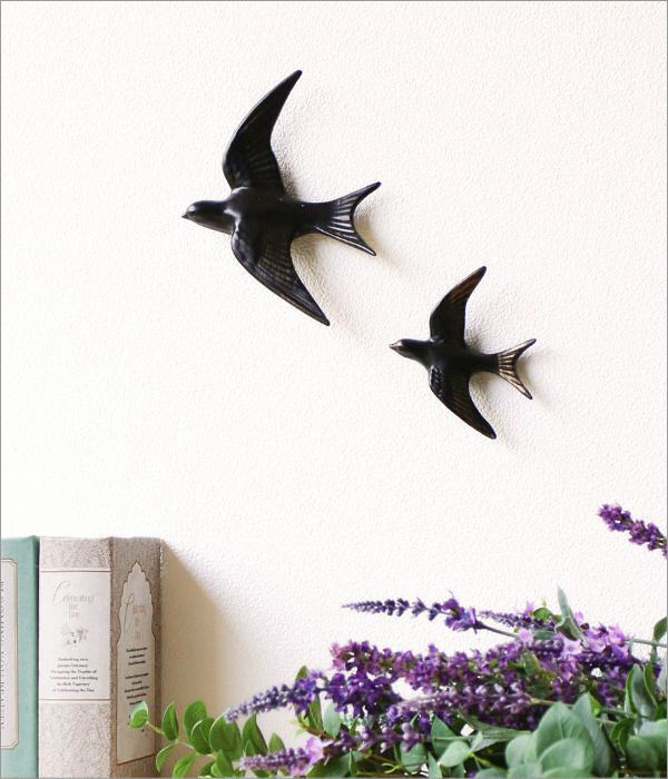 オランダ マッカム焼き MAKKUM 2羽の鳥 蝶 花 雲 壁掛け 壁飾り