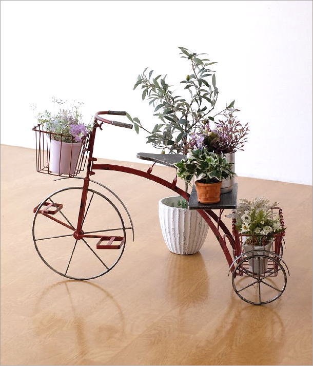 フラワーラック おしゃれ アイアン かわいい サイクルプランター
