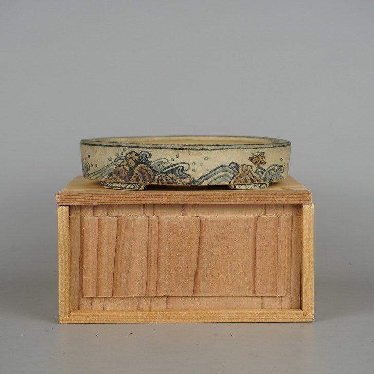 中国景徳鎮 薄胎鉢 2客 共箱 直径16.2㎝ トヒチサ 東