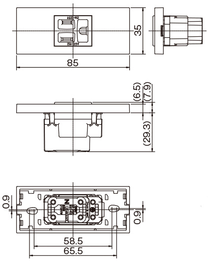 JIMBO】NKシリーズ 1個用 ○接地コンセントセット （色/SB）※受注品