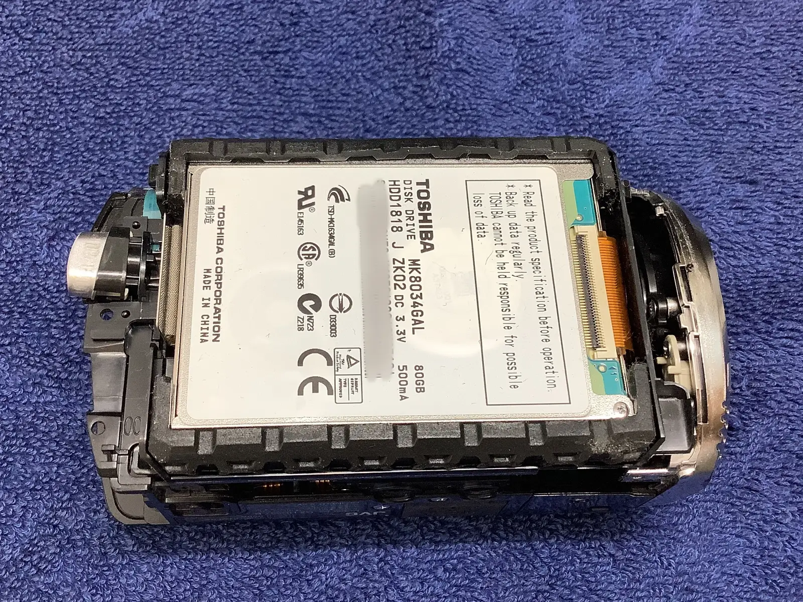 JVC VictorのHDDビデオカメラ Everio GZ-HD537 HDDが動かなくなった