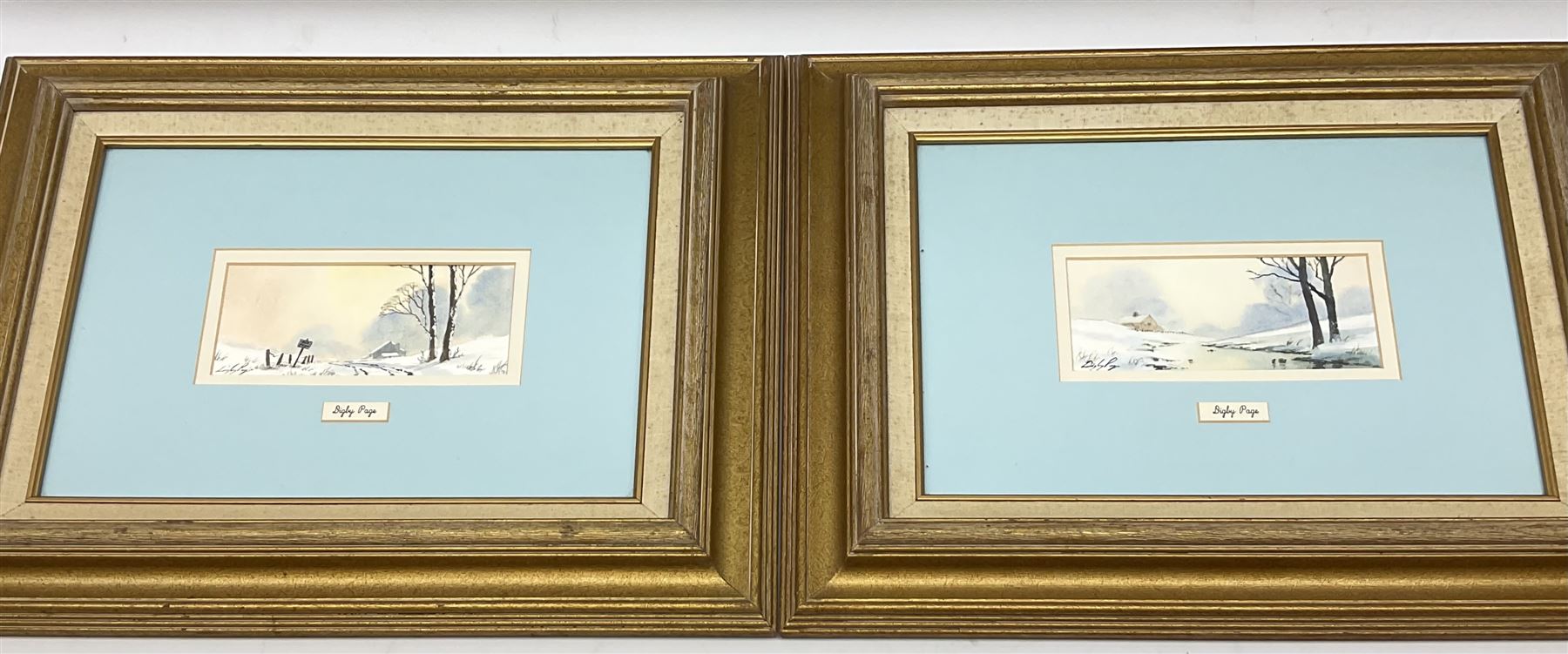 Digby Page (British 1945-): Winter Countryside Landscapes