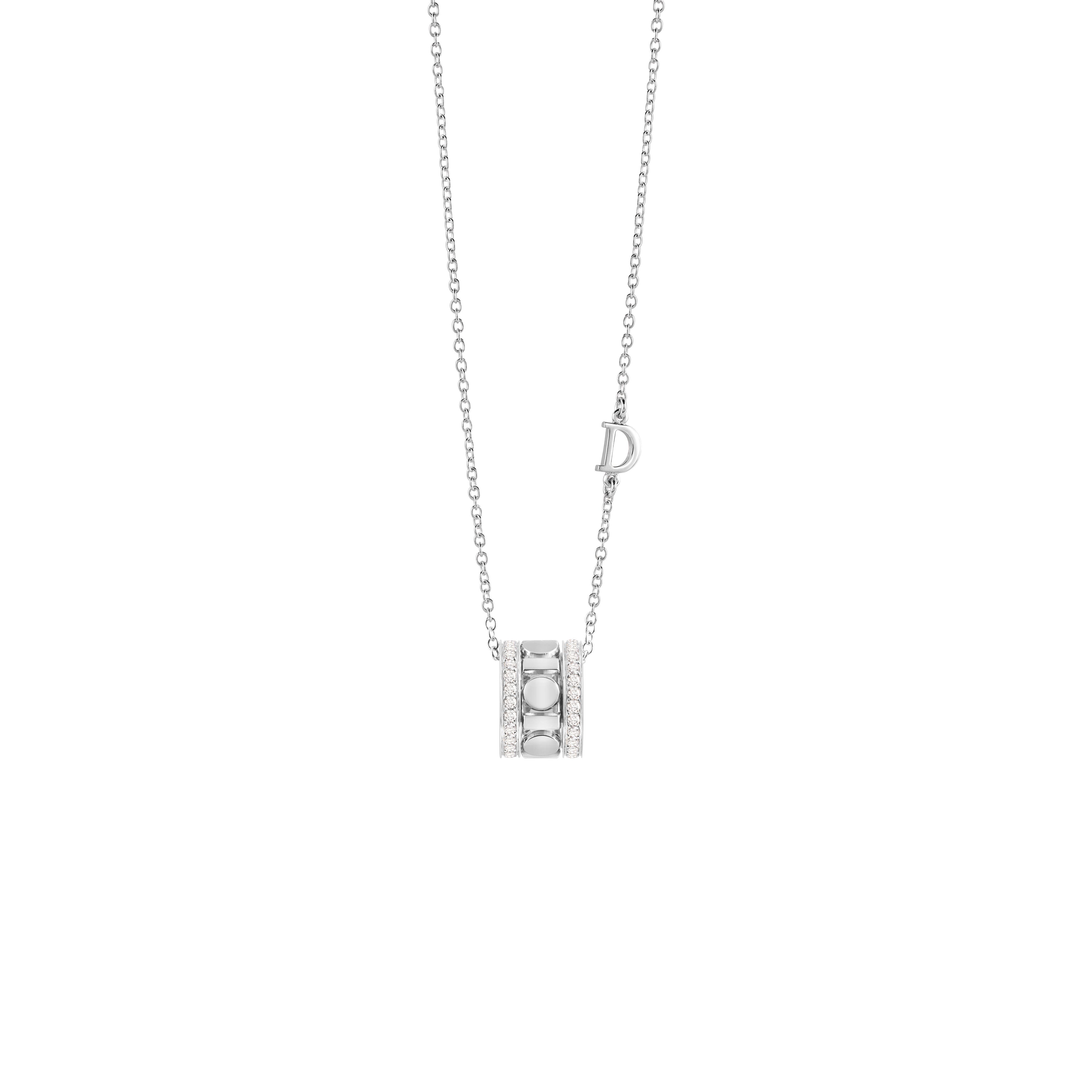 ホワイトゴールド、ダイヤモンド、ネックレス、8,3 mm. - Damiani