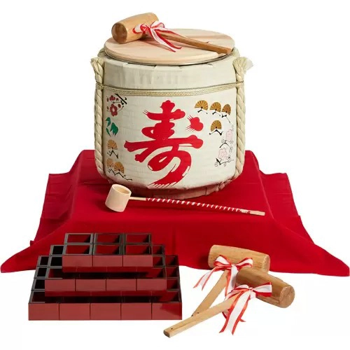 寿 2斗 樽酒用菰樽 鏡開きセットのレンタル | 寿 2斗 樽酒用菰樽