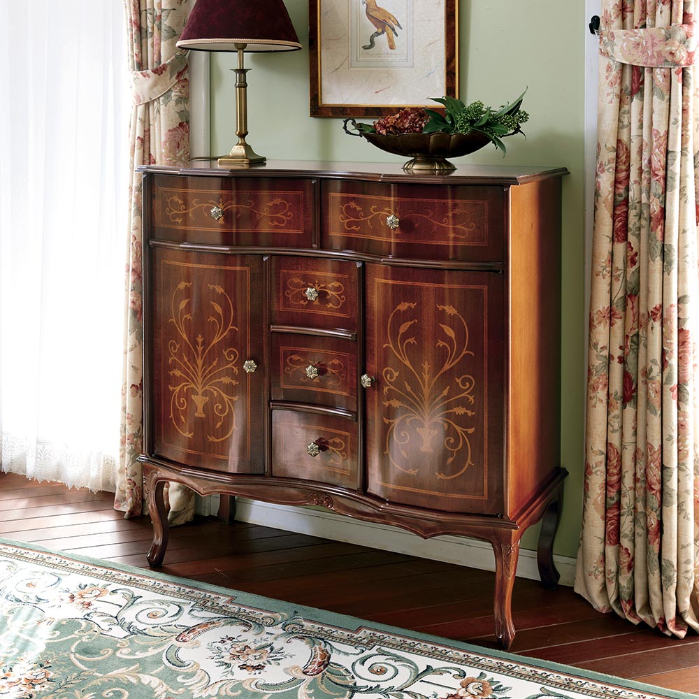 イタリア製 象嵌細工 サイドボード キャビネット コンソール