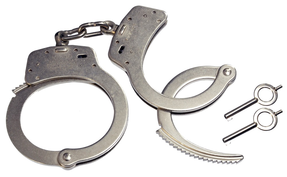 スミス&ウェッソン ブラック手錠 アメリカ製。【鍵二つあり 金属製 美