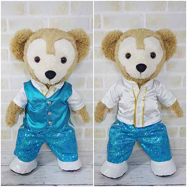 予約受付中】 ダッフィー 衣装 Sサイズ (身長43cm) 水色スーツ