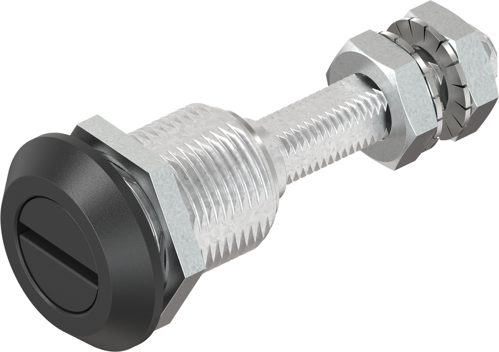 Compression latch with adjustable cam height, slot 2 x 4, Zinc die