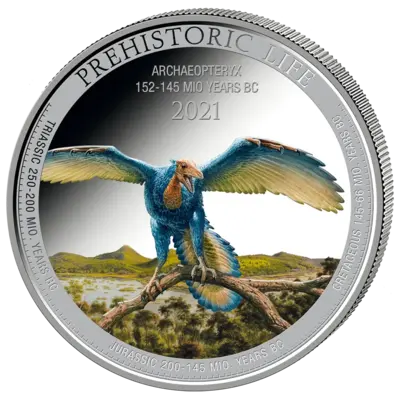 Buy 1 oz Silver Coin - Prehistoric Life - Archaeopteryx - Color