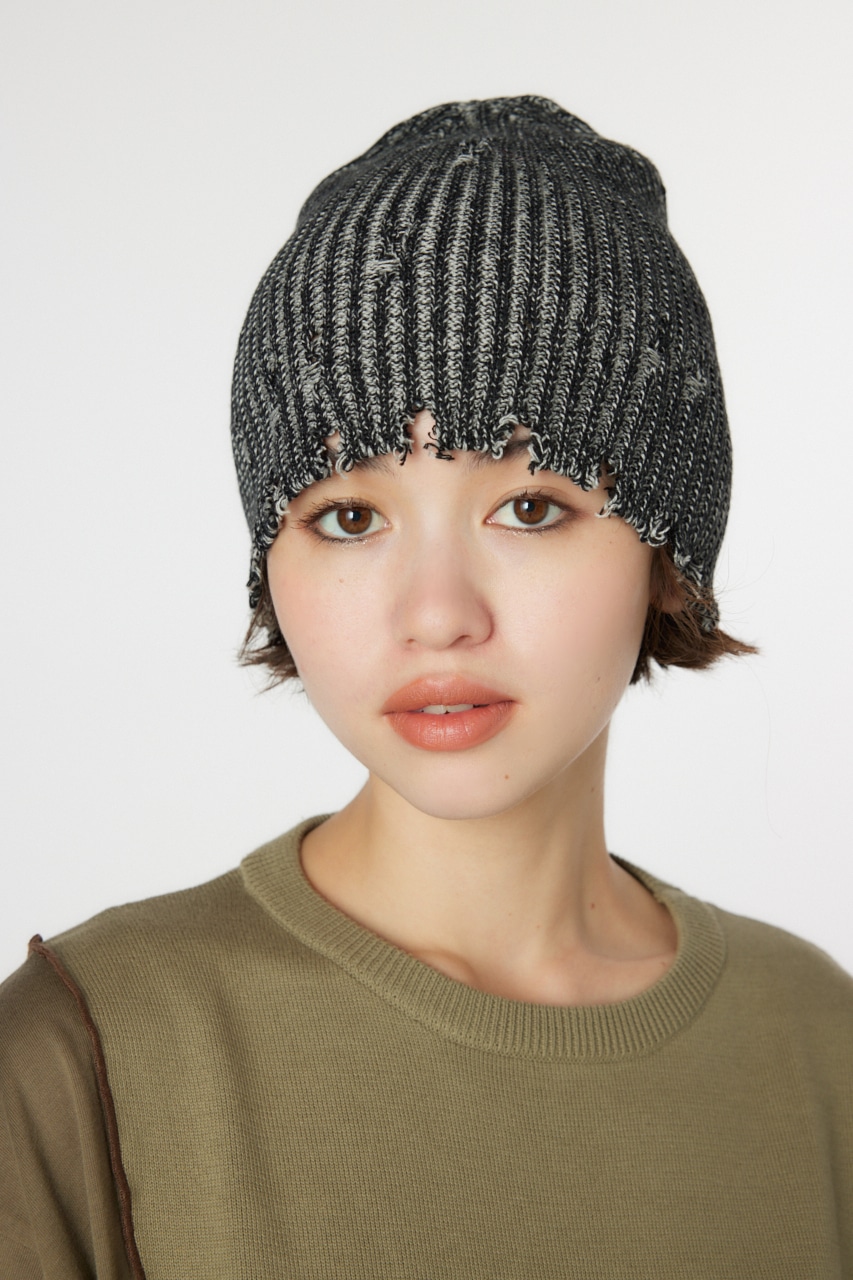 RODEO CROWNS WIDE BOWL | MIXダメージニットビーニー (帽子 ) |SHEL