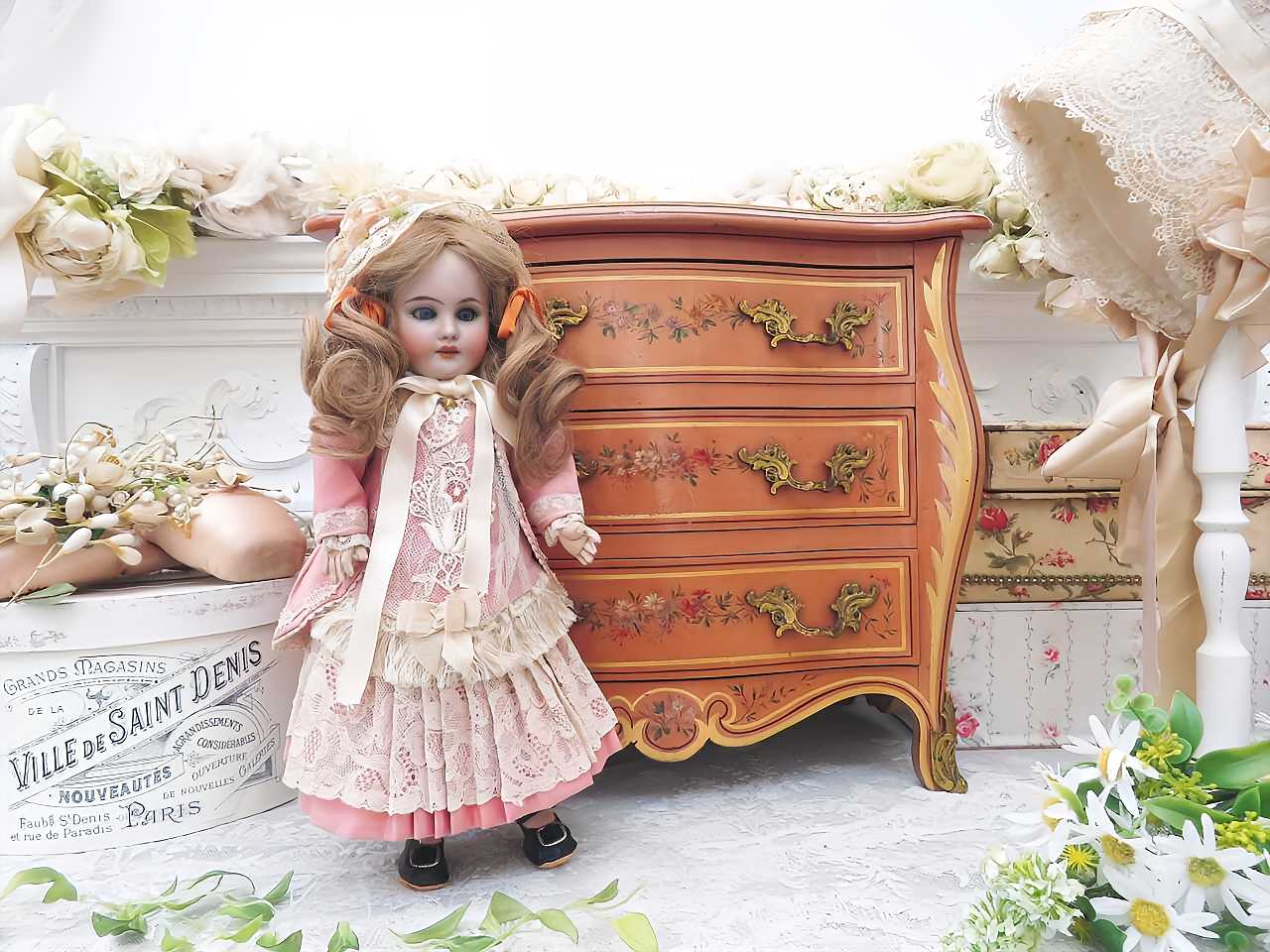 ゲブリューダー キューレンツ工房 美少女ビスクドール - 薔薇と天使の