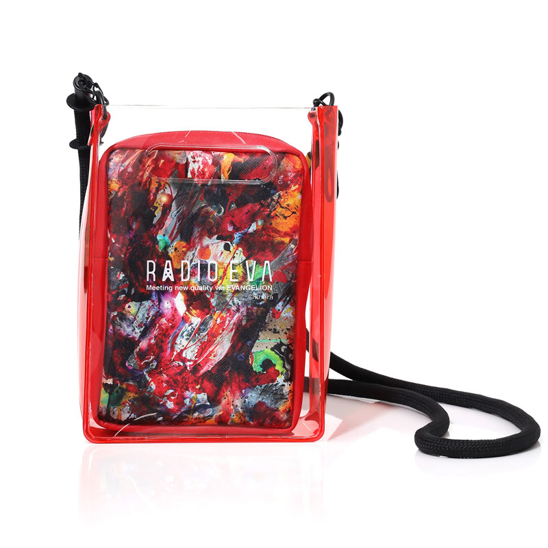 RADIO EVA A178 RADIO EVA PVC Tote Bag/RED（Cigarette-burns