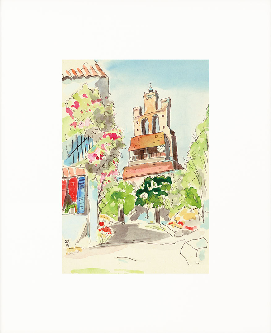 森下一夫 『伏見桃山城』真筆 絵画 油絵 森下一夫 『伏見桃山城』真筆