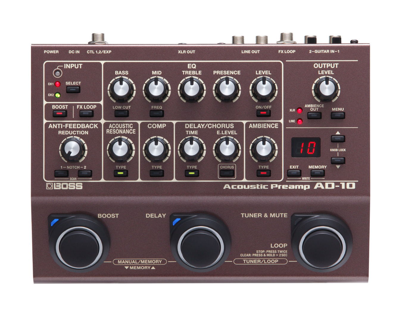 5日まで限定価格】BOSS Acoustic Preamp AD-2 箱付き 5日まで限定価格