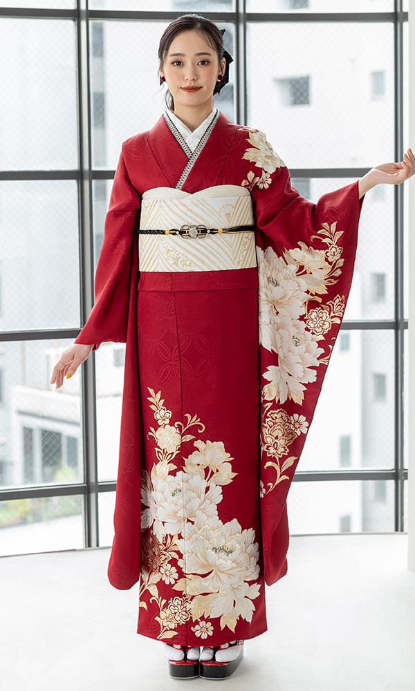 赤のシンプルモダンと金彩｜振袖大好き 【菊京屋】振袖レンタル 成人式