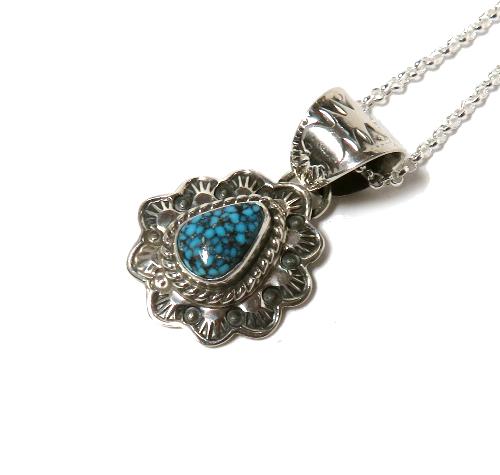 ターコイズ ペンダント インディアンジュエリー ナバホ族、Kevin