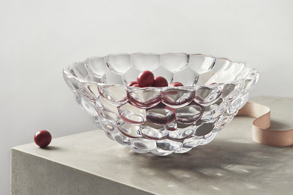 ヴィンテージMosser Glass ラージサイズ 脚付きベリーボウル 刻印