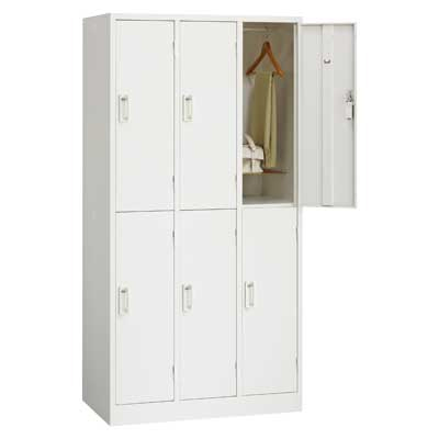 AKL-W6 6人用 ホワイトロッカー｜オフィス家具R