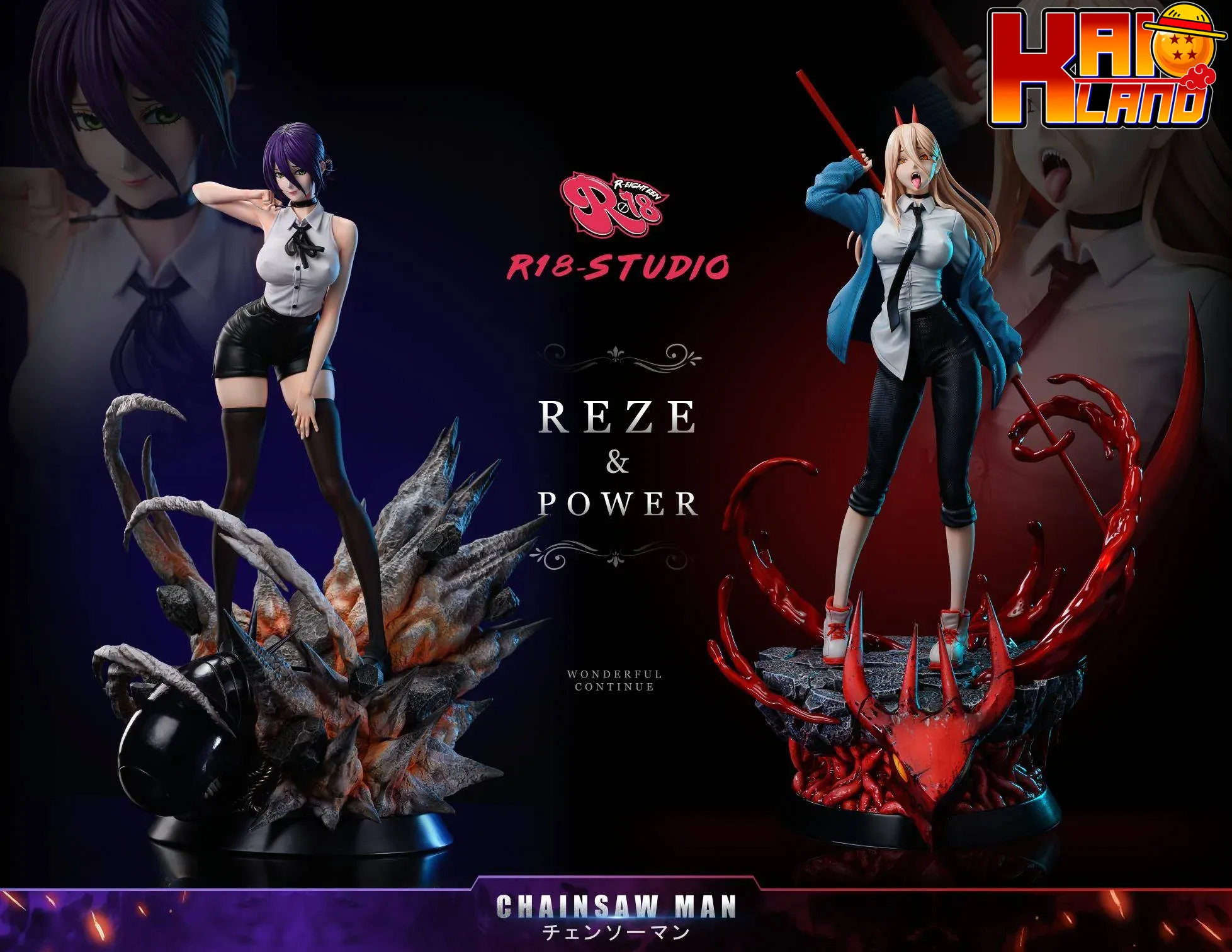 レゼ＆デンジ フィギュア チェンソーマン ガレージキット チェンソー