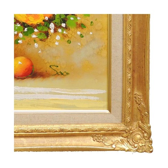 絵画 油絵 黄色いばら （SOO） 送料無料 【肉筆】【油絵】【花】 商品