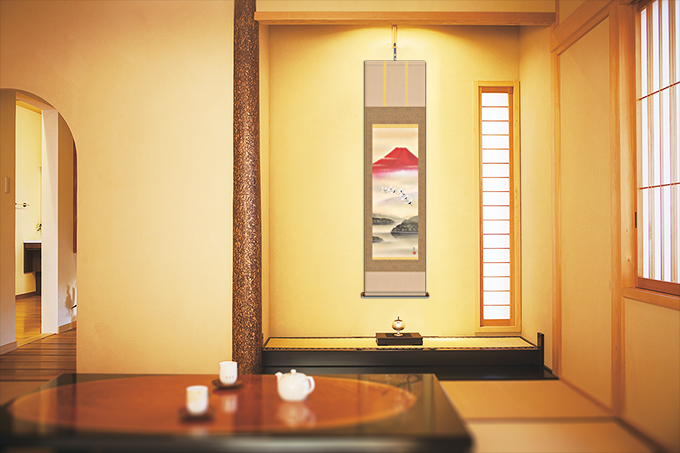 龍虎図 長江桂舟 （三美会） 尺三 ！ 開運画 - 掛け軸（掛軸）販売通販