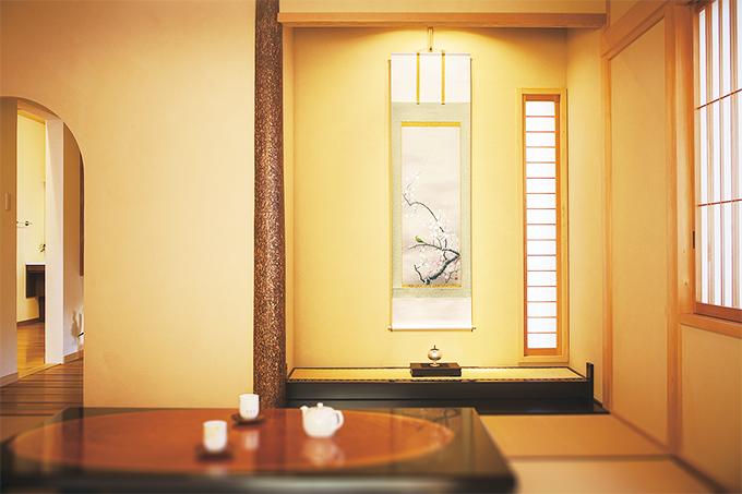 水墨山水 富嶽情景 伊藤渓山 （三美会）尺五 日本製 山水画 - 掛け軸