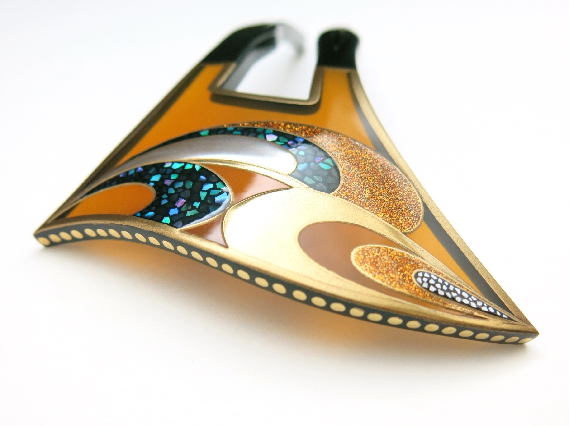 久光 作家物 本鼈甲 べっこう べっ甲 螺鈿細工 金蒔絵 櫛 かんざし 久光