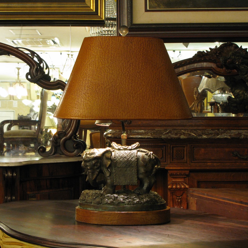 アンティーク ファヴリルガラス Quezell イリデッセンス ブロンズ