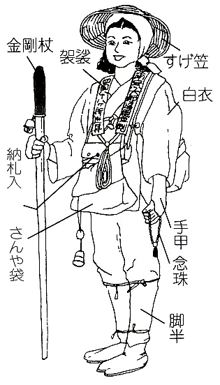 四国八十八ヶ所お遍路さん巡礼用品