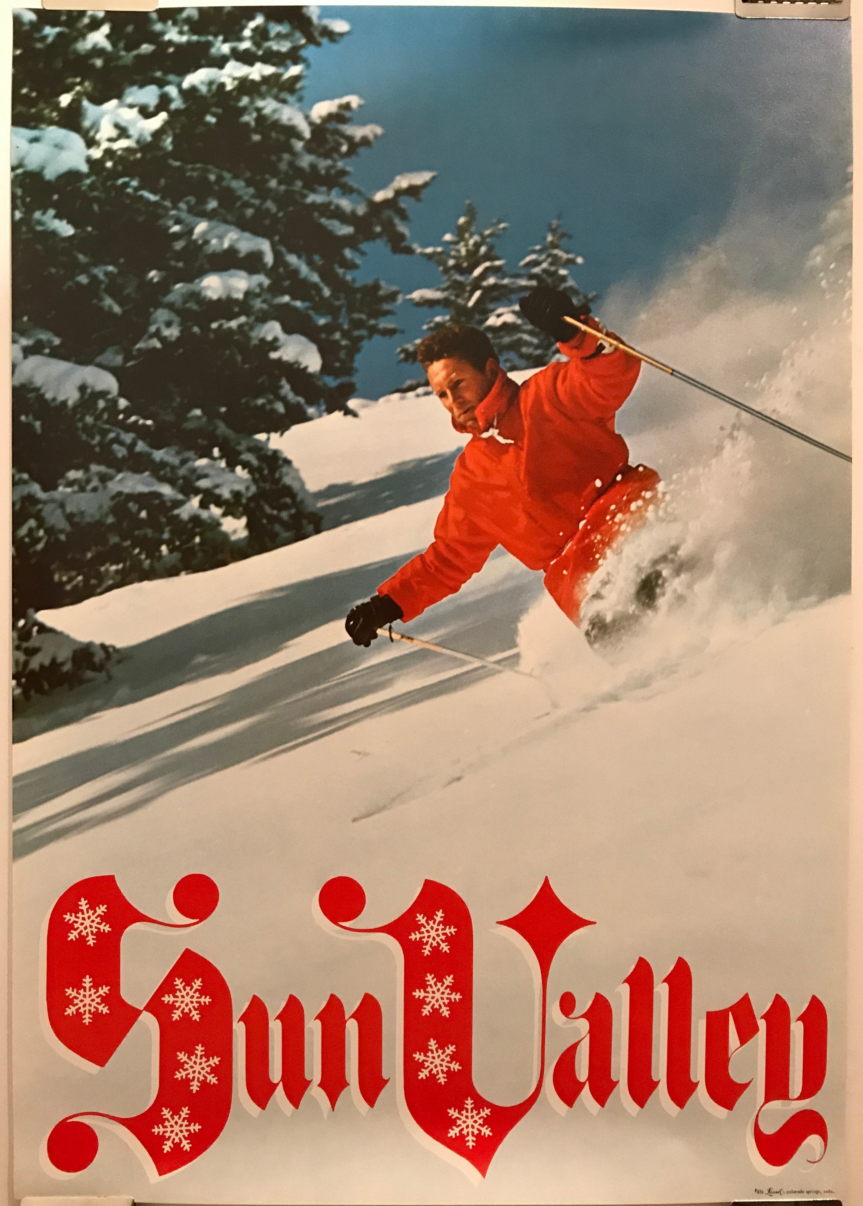 70年代 ビンテージ SKIPOLES＆SKI スキー デザイン ポスター 70年代