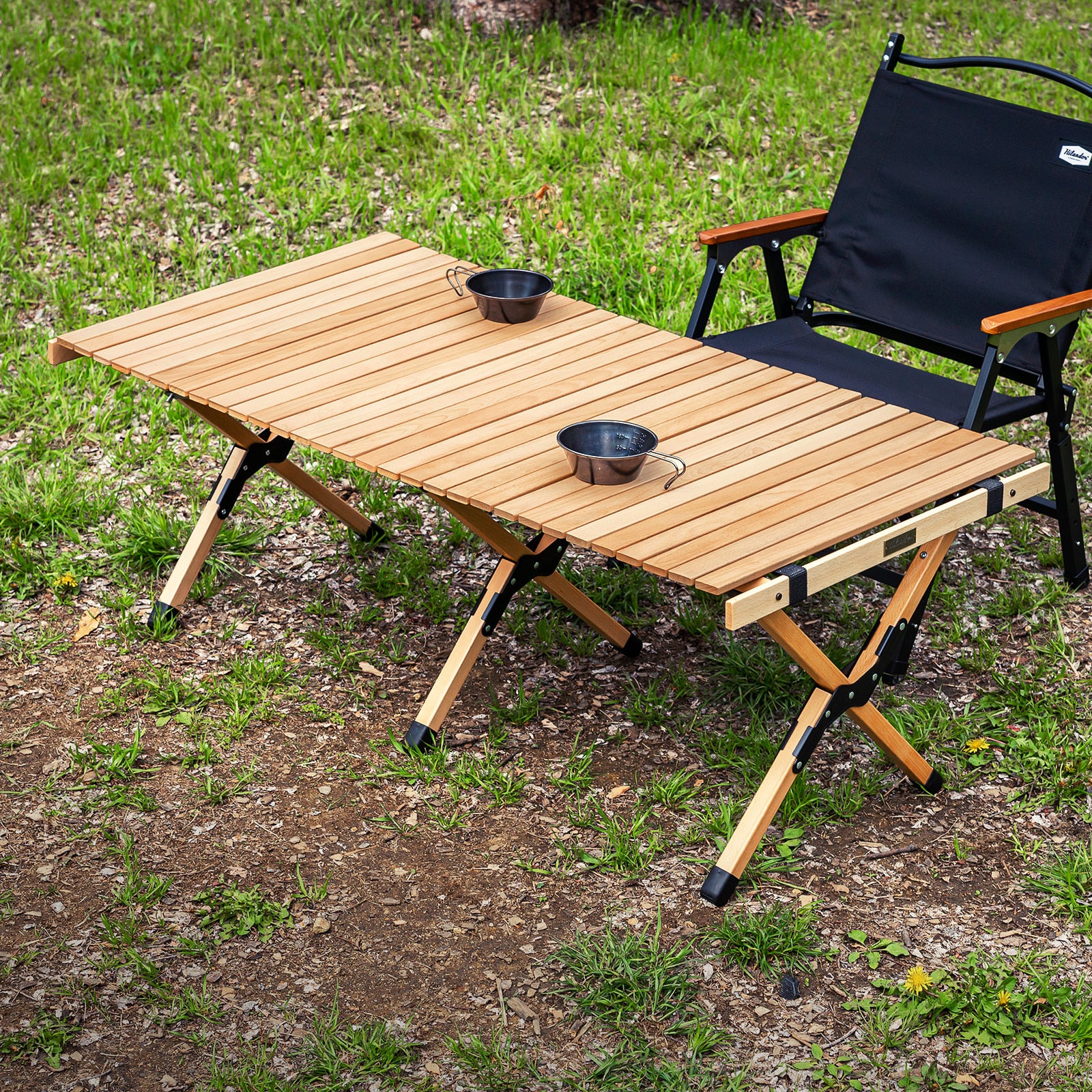 ウッドロールトップテーブルEX【1年保証】アウトドア キャンプ ロー