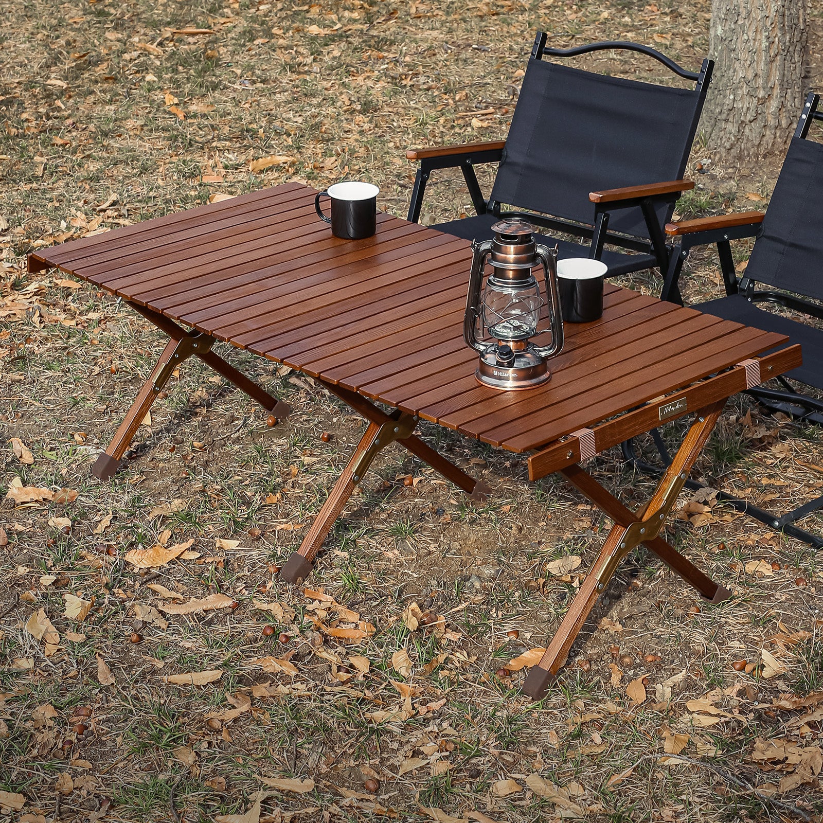 新品未使用】ハイランダー ウッドロールテーブル 120 ウッドロール