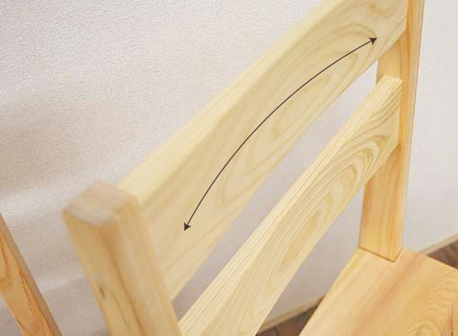 檜の椅子(89) 緑❕ 座面を座りやすく削り上げ、つるつるに仕上げ❕ 檜