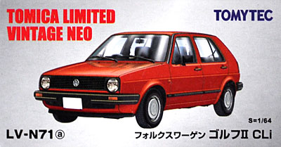 トミカリミテッドヴィンテージNEO VWゴルフⅡ CLI（赤） トミカ