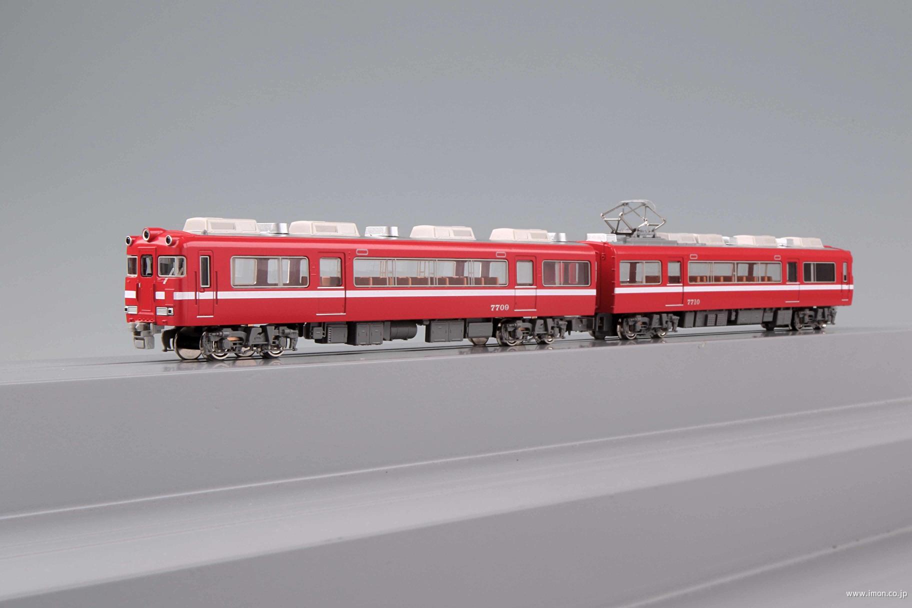 名鉄7700系 白帯車1990（妻面窓無し）基本2両 動力付き