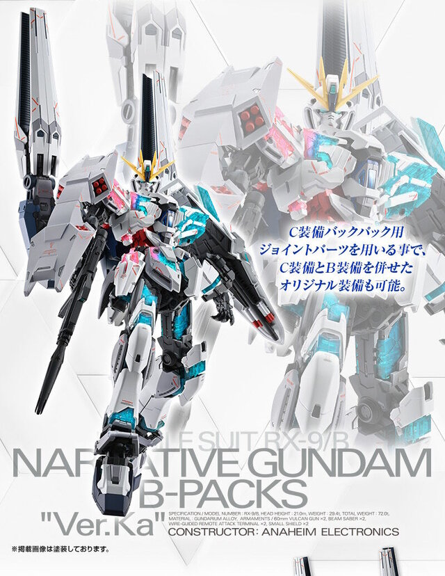 新作ガンプラ「MG ナラティブガンダム B装備 Ver.Ka」特集ページが