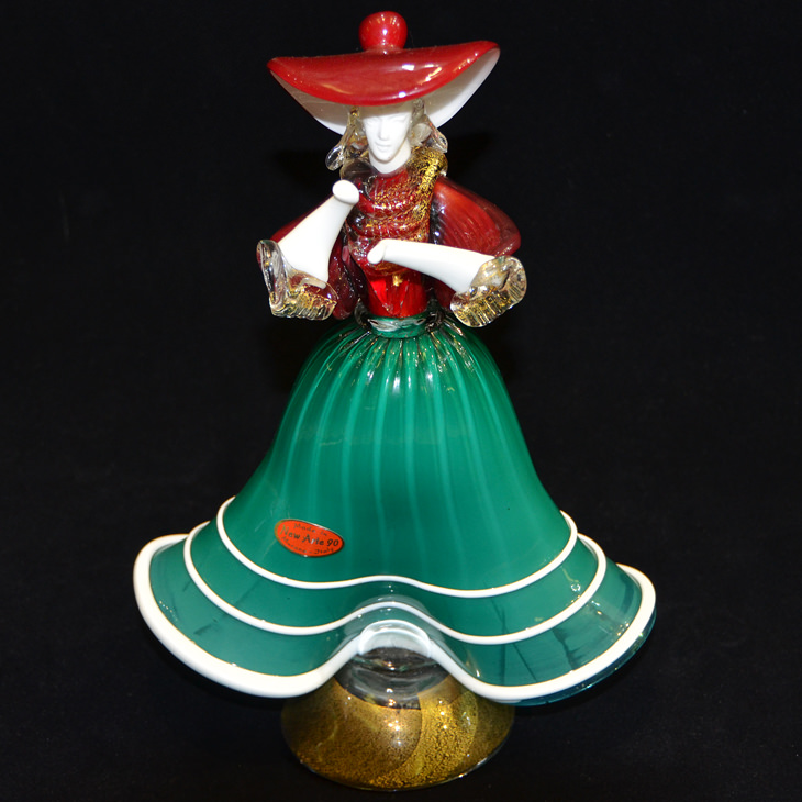 希少・美品】ベネチアンガラス フィギュリン 人形 ヴェネチアン